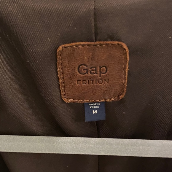 GAP Tan Leather Jacket - Picture 2 of 2
